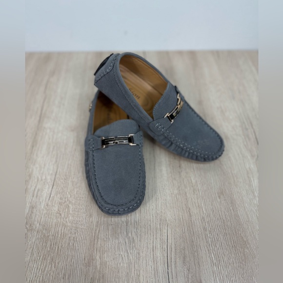 Men\'s Gray Faux Suede Casual Slip On Loafers with Metal Bit Detailing Sz 8 New main image 7